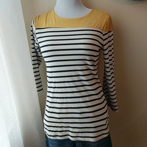 Sailor top with suede yellow